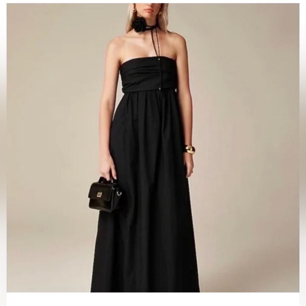 J. Crew Black Strapless Sleeveless Cocktail Gown